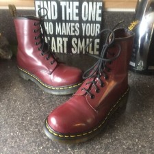 Dr Martens 1460  cherry red smooth leather boots UK 4 EU 37