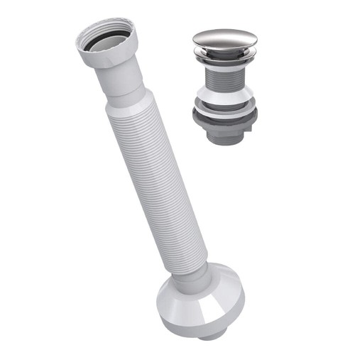 Extendable flexible waste pipe - extendable,