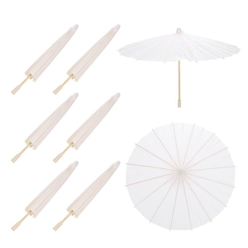 6pcs paper umbrellas - 6pcs, 16"