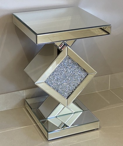 Mirrored and crushed crystal