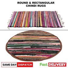 Handmade Chindi Rag Rug 100%