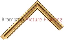 22mm Wide Gold Spoon Wood Picture Frame Moulding