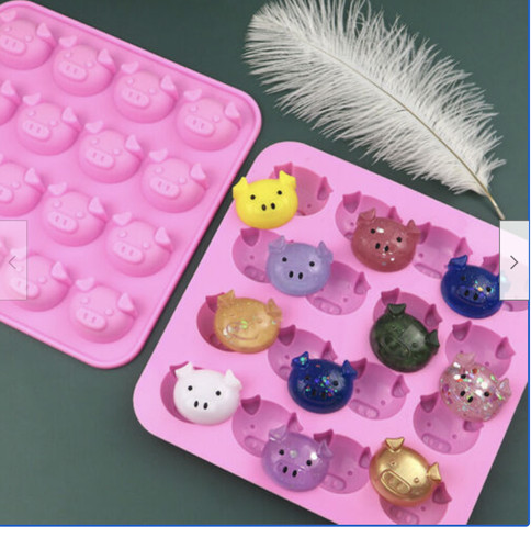 Cute pig oink silicone cake - cute,