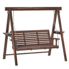 Three-Seater Wooden Swing