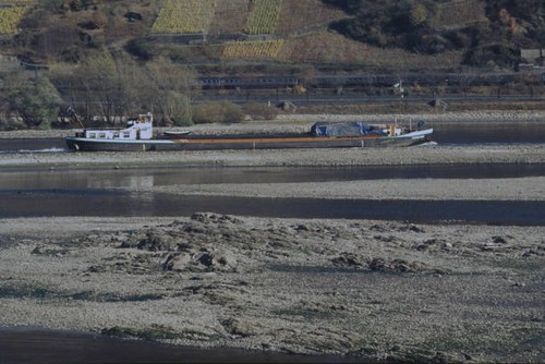 River barge navigating makes - barge,