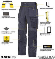 Snickers Trousers 3212 3-Series Mens Work Trousers Snickers Direct All Colours