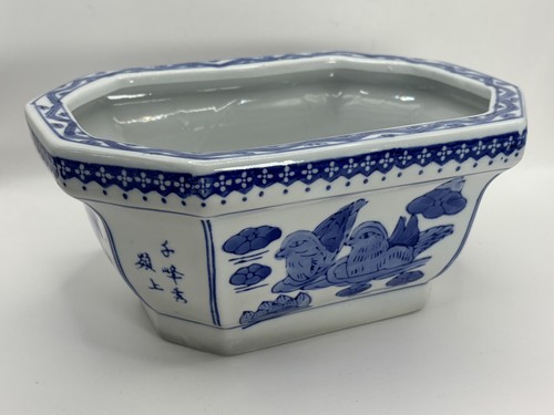 Vintage blue white octagonal - vintage,