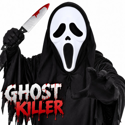Ghost face mask with - ghost,