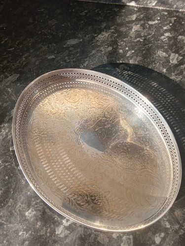 Silver plated gallery tray - silver-plated,