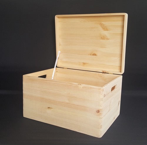 Large wooden boxes plain wood - boxes,