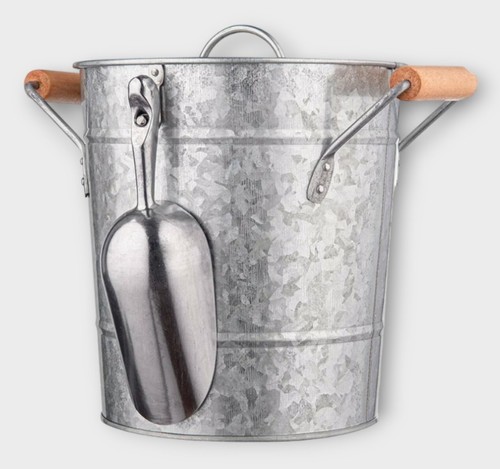 Galvanized ice bucket - bucket, with