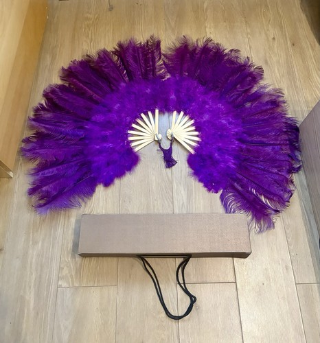 Pair purple ostrich feather - pair,