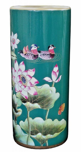Mandarin ducks porcelain - ducks,