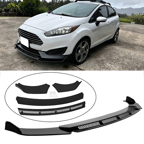Gloss black front bumper - front, lip