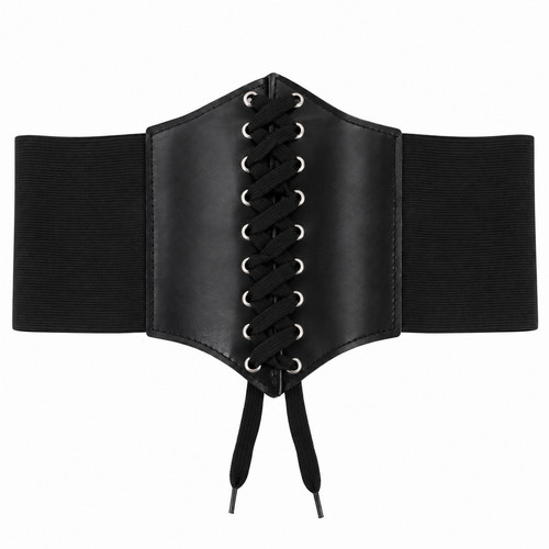 Black lace waist trainer - black,