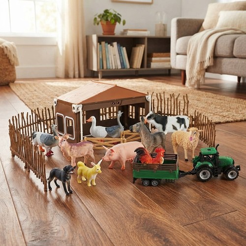 Kids farm animal toy set - farm,