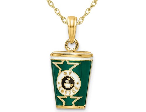14k yellow gold coffee - yellow,