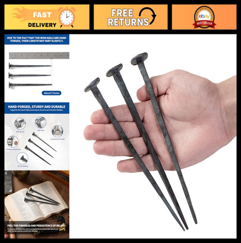 Hand forged iron nails 3 - iron,