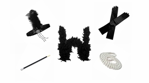 Downton abbey black boa - downton,