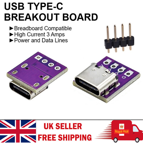 Usb type breakout board - usb, c