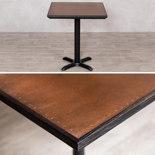 Square copper top cafe table - copper,