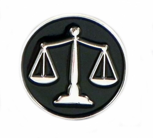 Scales justice metal - of, enamel