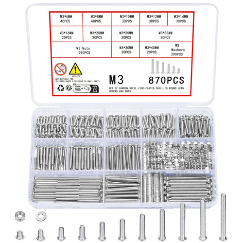 870 pcs screws set pan - 870, m3