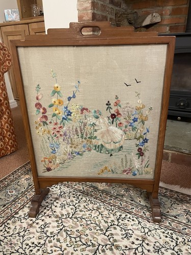 Vintage embroidered fire - embroidered,