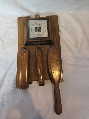 Vintage wooden wall barometer - wall,