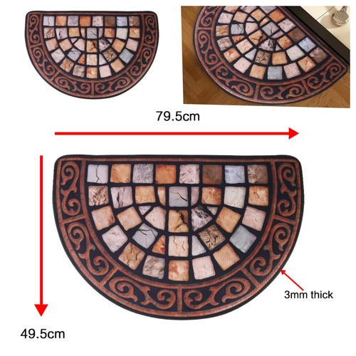 Half round welcome doormat - half,