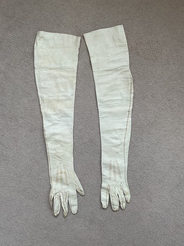 Vintage opera gloves kid - gloves,