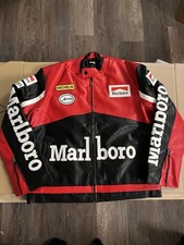 Marlboro Racing Jacke Vintage (Größe XL) Leder Look red Edition