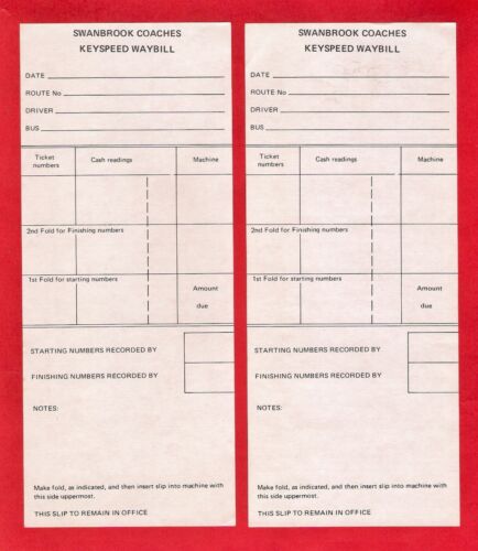 Bus ticket machine waybills - bus,