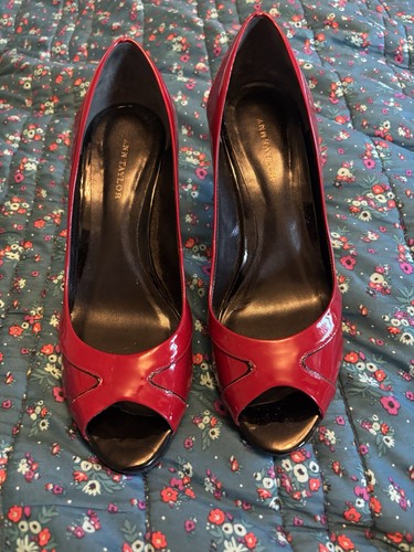 Ann taylor red patent leather - ann,