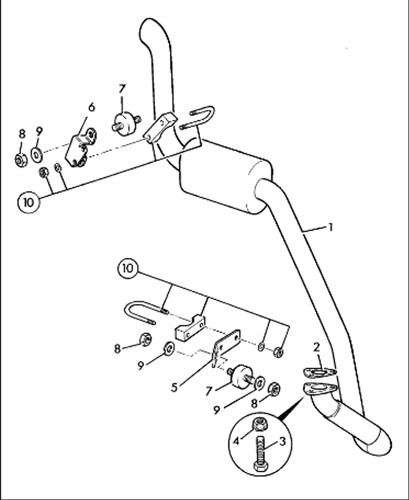 Jcb parts exhaust - jcb, ref