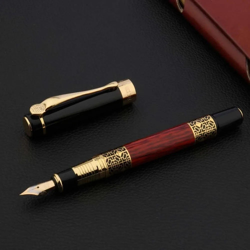 Luxury fountain pen black - fountain,