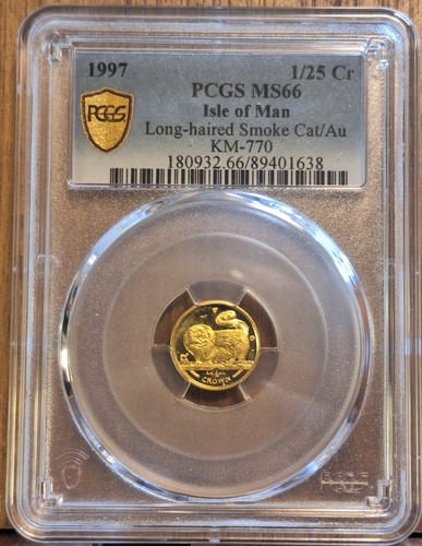 Isle man 1997 gold cat - isle,