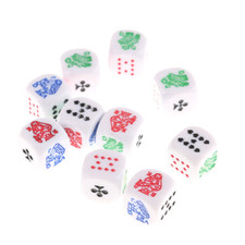 10  X POKER DICE CRAPS - NEW