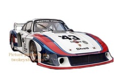1:10 RC Clear Body Shell - Porsche 935 with MARTINI stickers - Race Car -