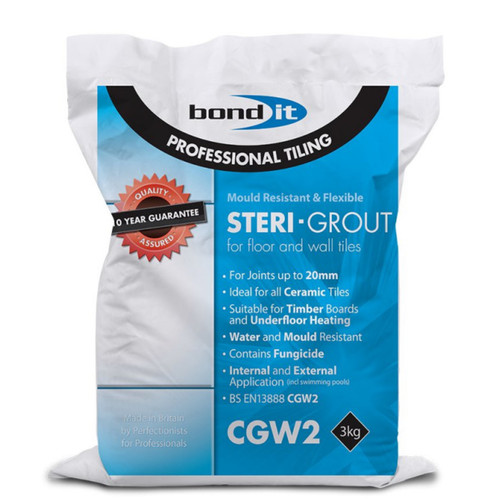 Flexible grout wall - floor, tile