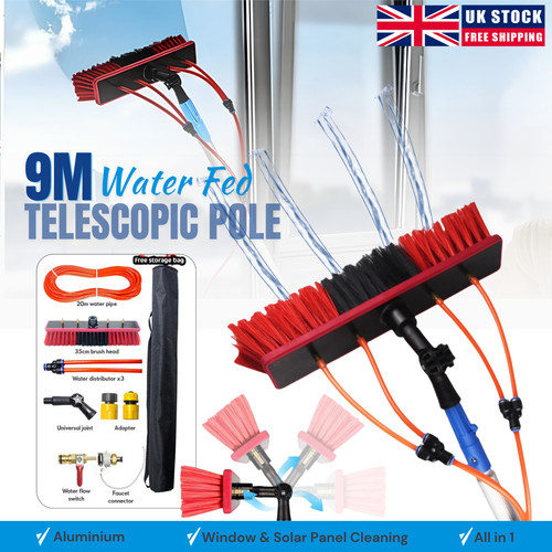 Water fed telescopic pole - 9m,