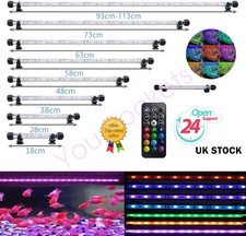Submersible Aquarium Light Underwater RGB Multicolour LED Lights for Fish Tank