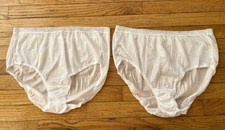 Vintage Hanes Second Skin Shiny White Nylon Panties Size 9 High Waist Brief