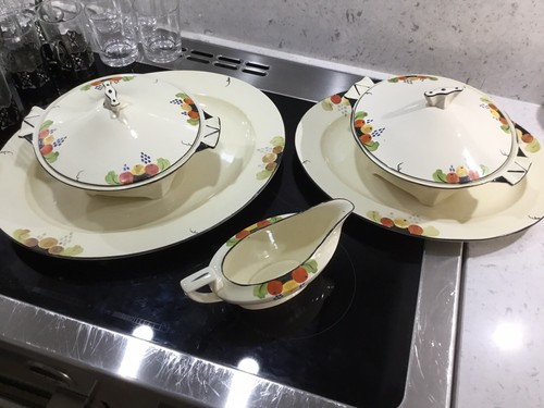 Crown ducal art deco dinner - art,