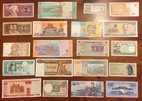 Lot world banknotes - of,