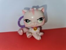 Littlest Pet Shop Pink Striped Persian Cat Keylight Clip Working LPS Keychain