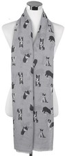 Furever Gifts Border Collie Sheepdog Print Scarf Cotton Blend 180cm x 70cm