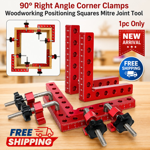 Right angle corner - 90°, clamps