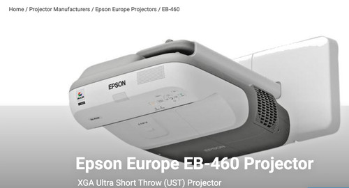 Epson 460 short throw - eb-460,