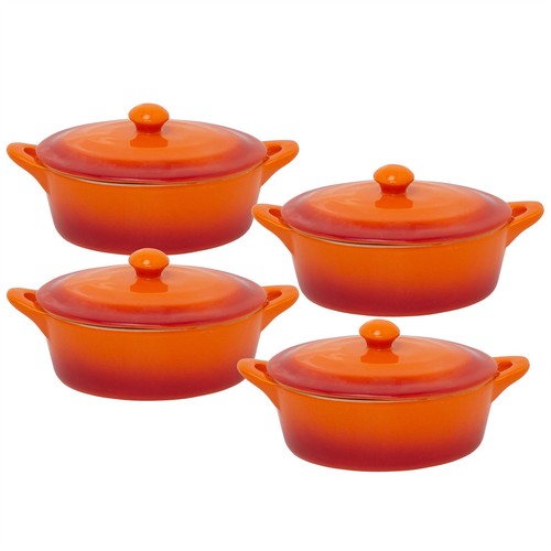 Set small orange - set, stoneware